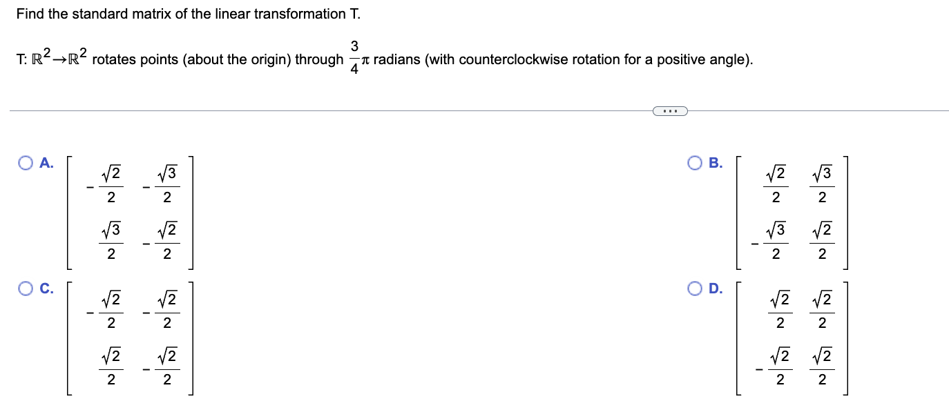 of the transformation 2 -5 3 T. .. O A. - 8