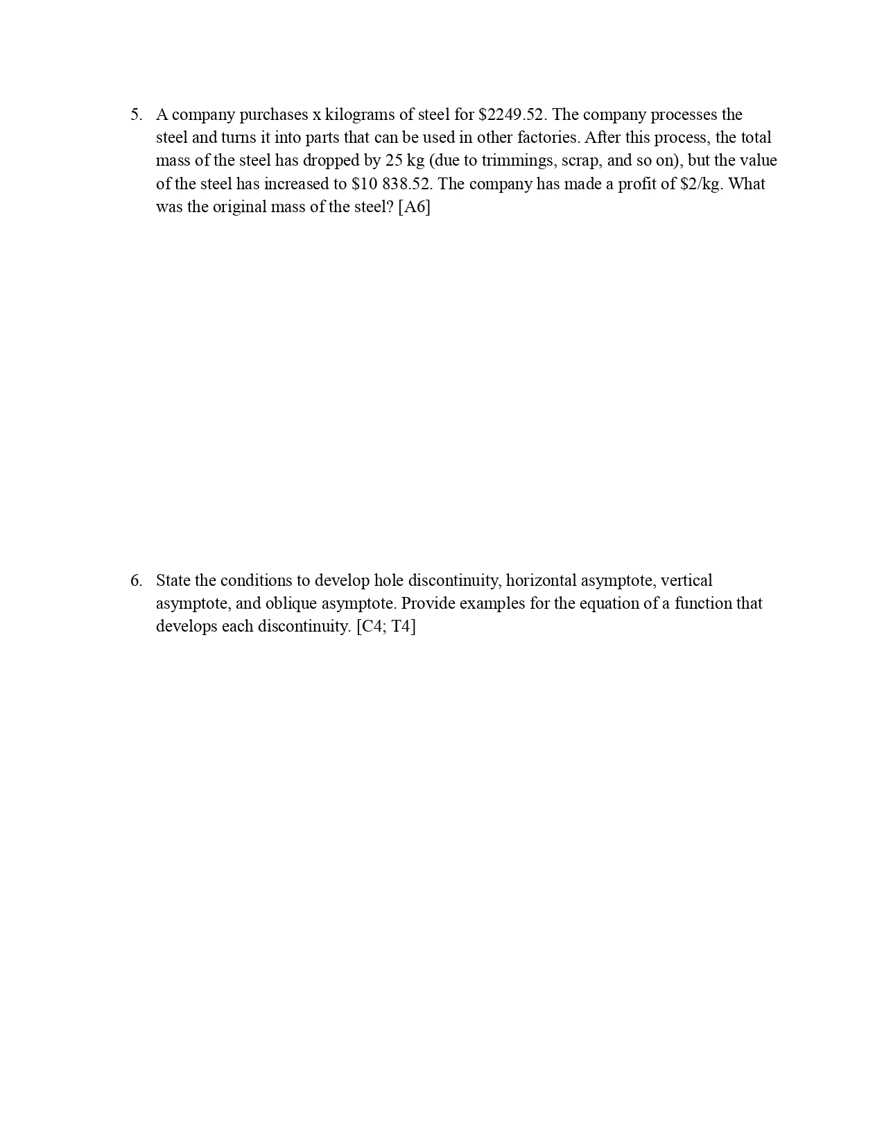 or decreasing. [K5] - Also, use these characteristics to sketch the graph