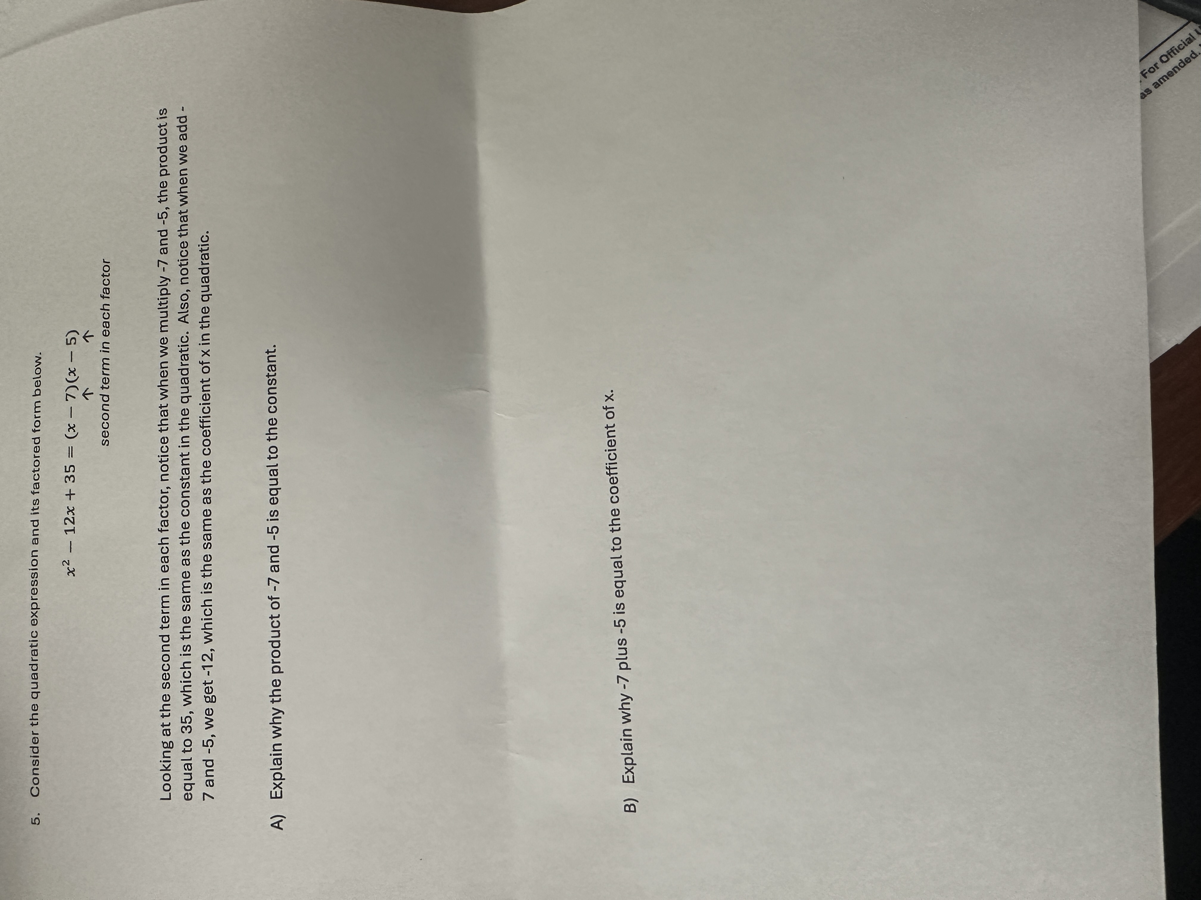 photo of your answers on a separate piece of paper. In this