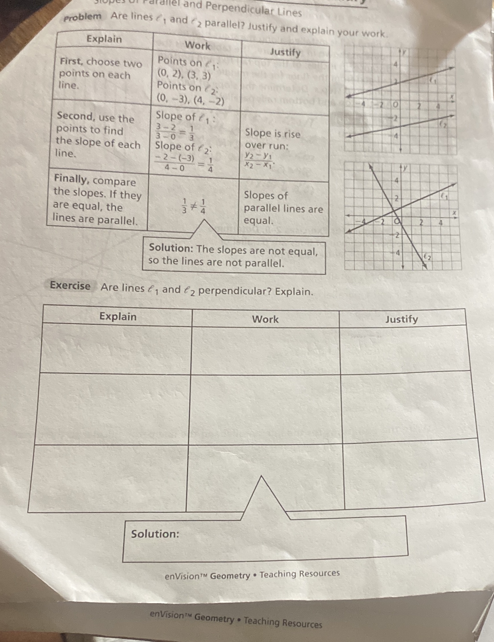 I need help Tallel and Perpendicular Lines problem Are lines , and