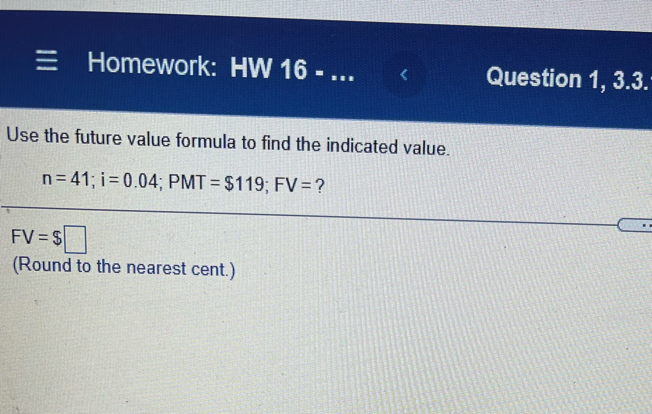 = Homework: HW 16 - ... Question 1, 3.3. Use the