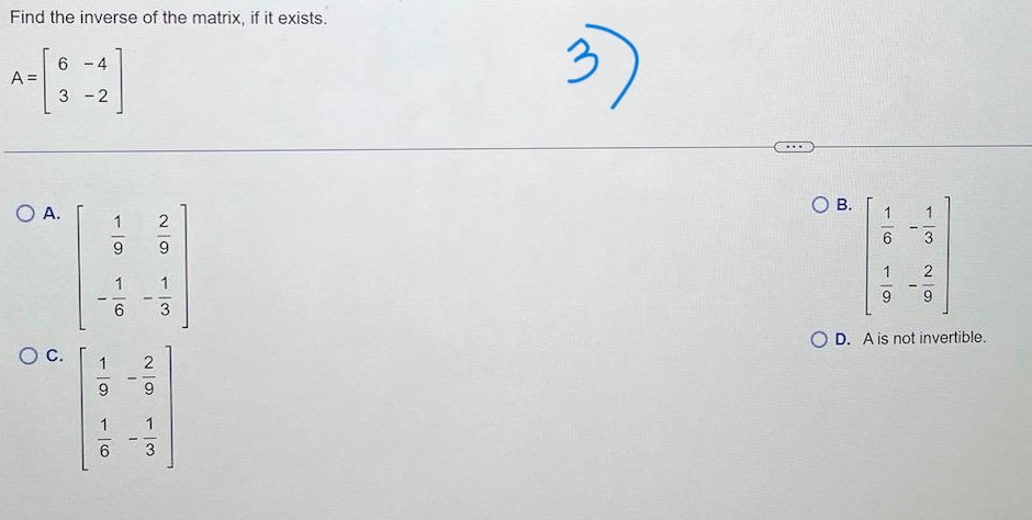 equation Ax = b Solve the system and write the solution as