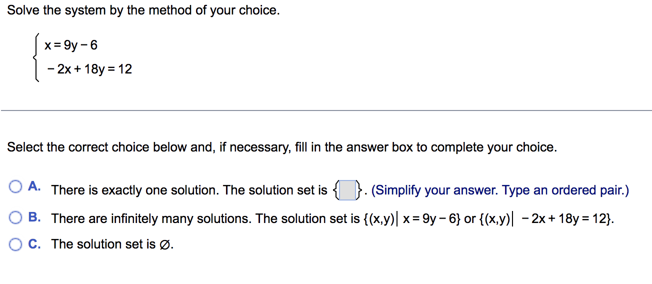and, if necessary, fill in the answer box to complete your choice.