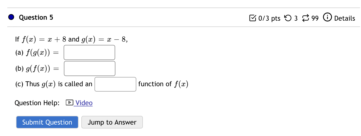 following. Round your answer to two decimal places as needed. Evaluate f(g(4))