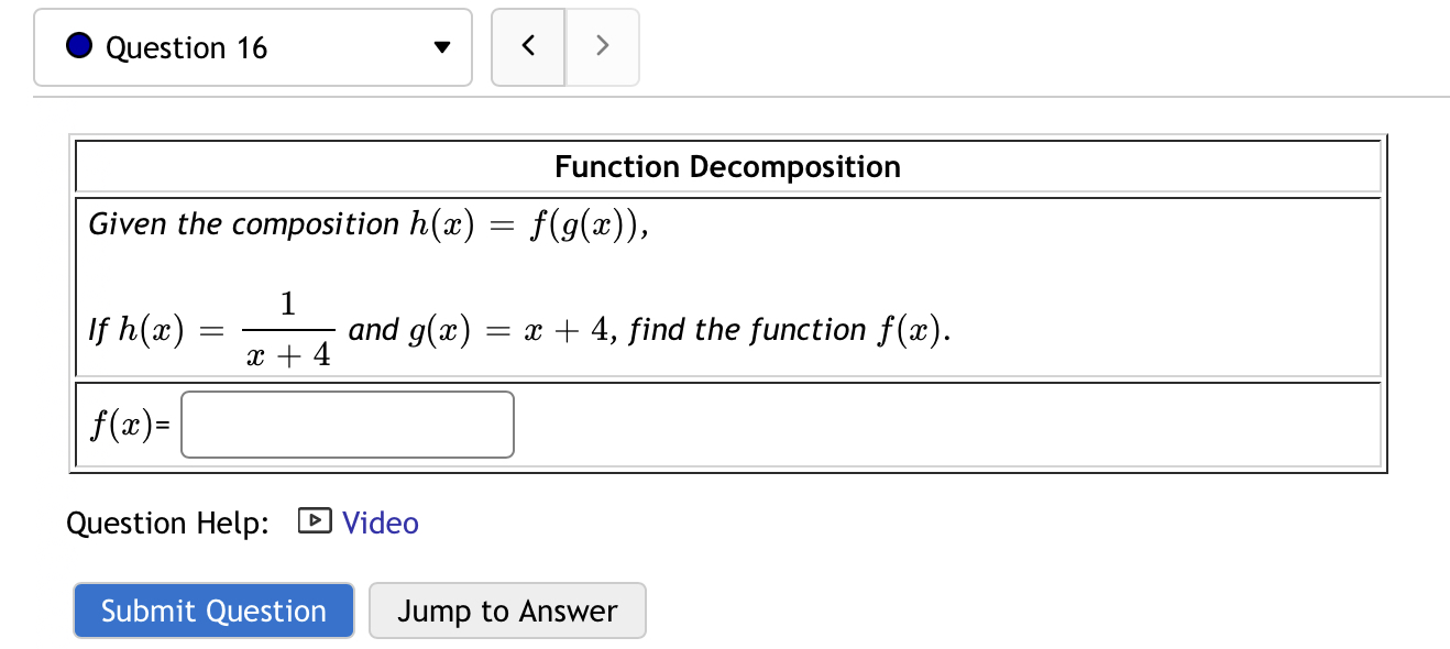 g(ac). g( ac) = Question Help: Video Submit Question Jump to Answer0