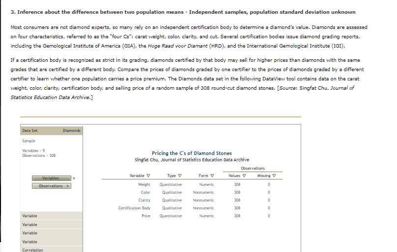  3. Inference about the difference between two population means - Independent