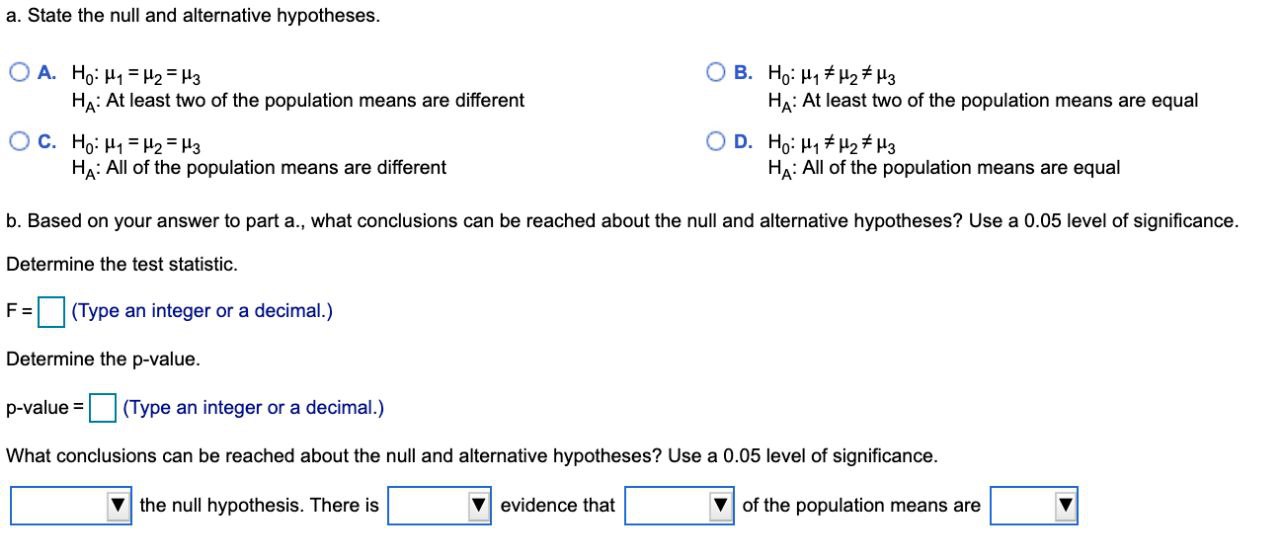 determine which populations have different means. (Assume a = 0.05) Comparison Significant