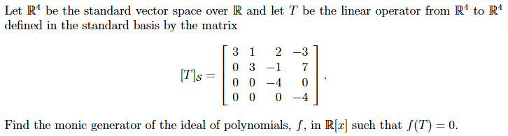 Let B* be the standard vector space over B and let