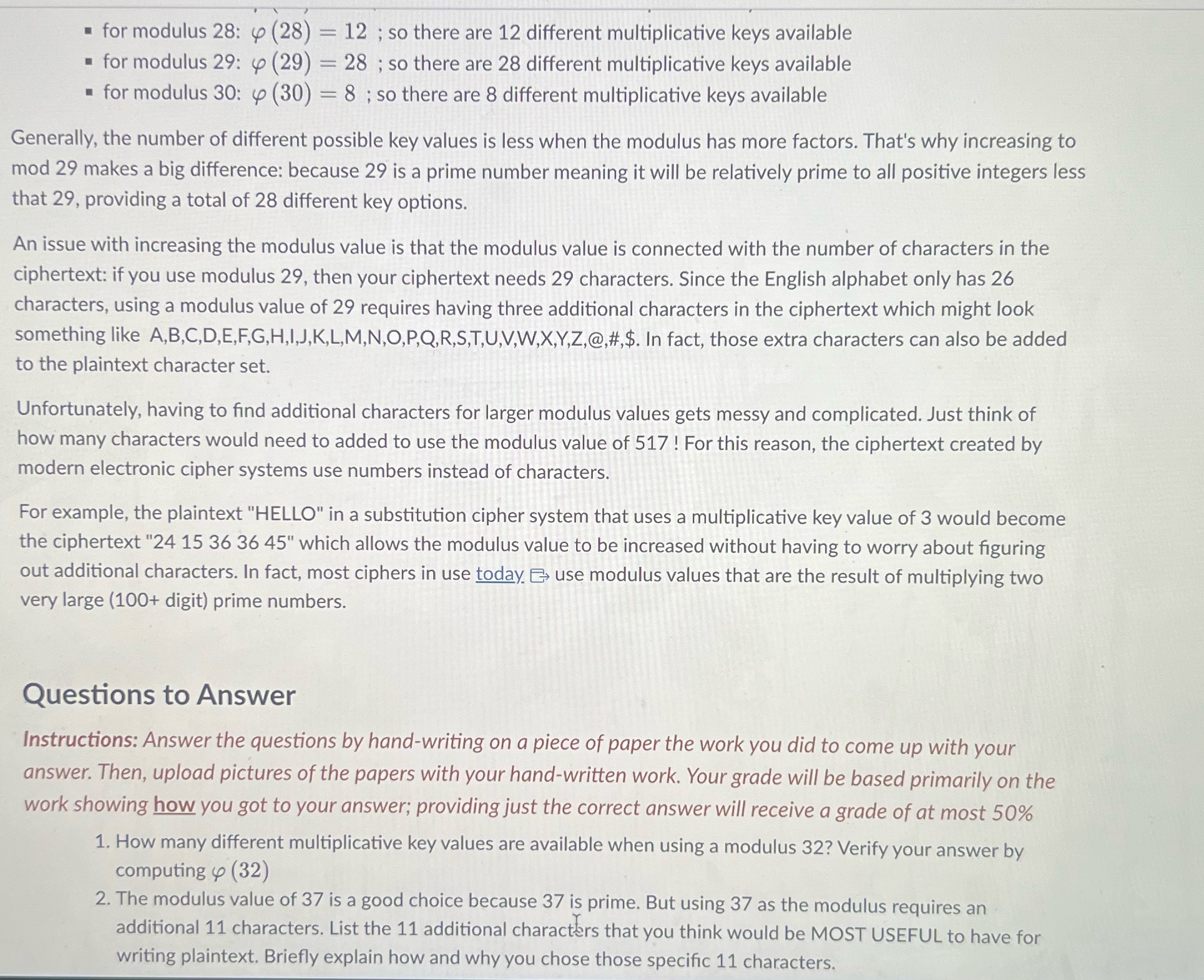 I \\ I I for modulus 28: (p (28) = 12