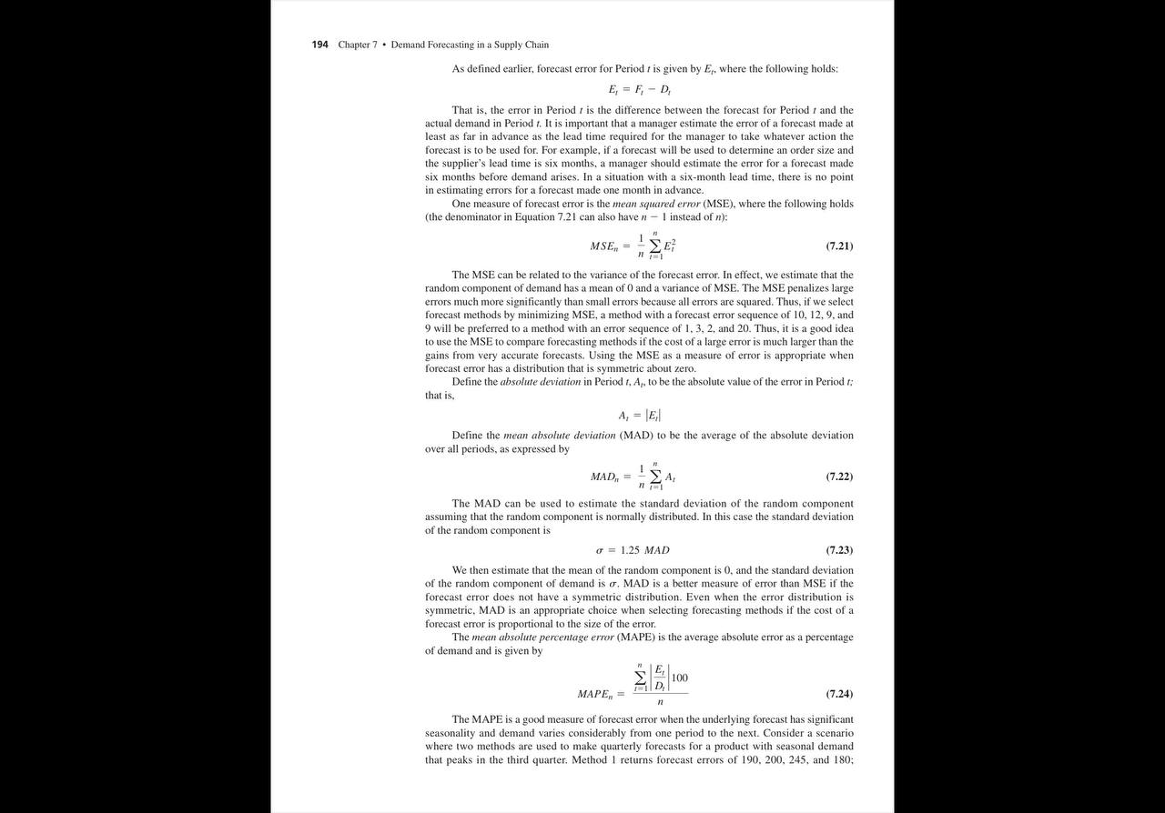 Systematic component of demand = level + trend 192 Chapter 7 .