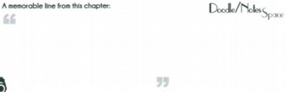 A memorable line from this chapter: Doodle/Noless pace