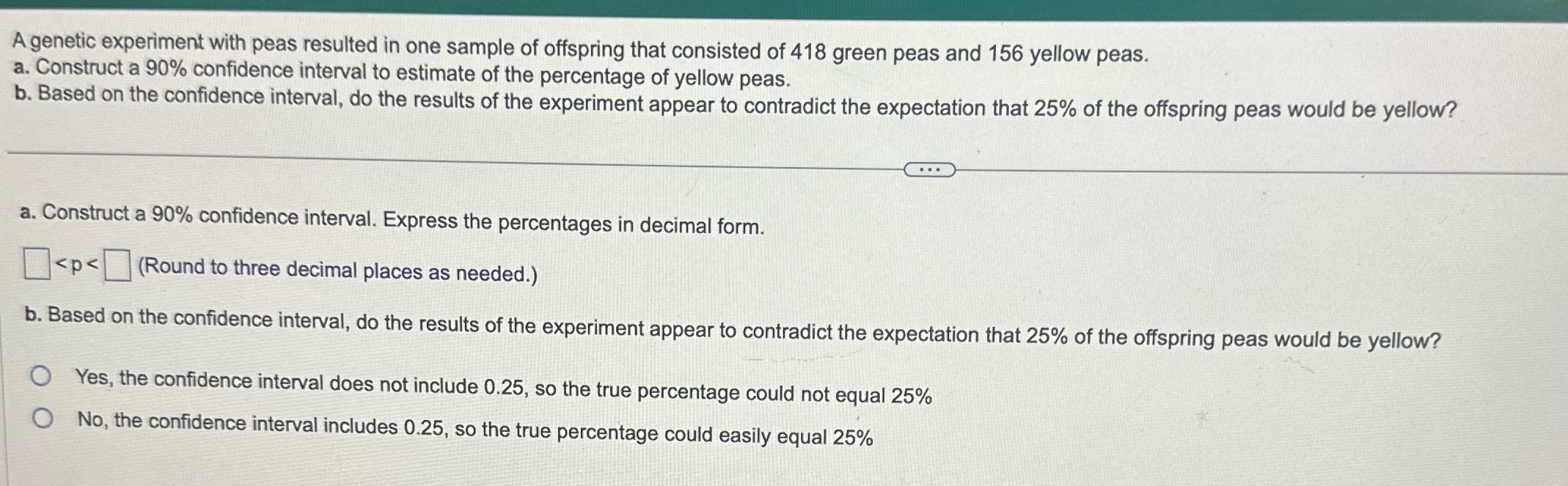 Answer the following a-b e e e ] A genetic experiment with