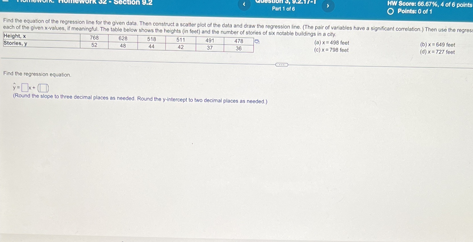 Tomework 32 - Section 9.2 question 3, 9.2.17-1 HW Score: 66.67%,