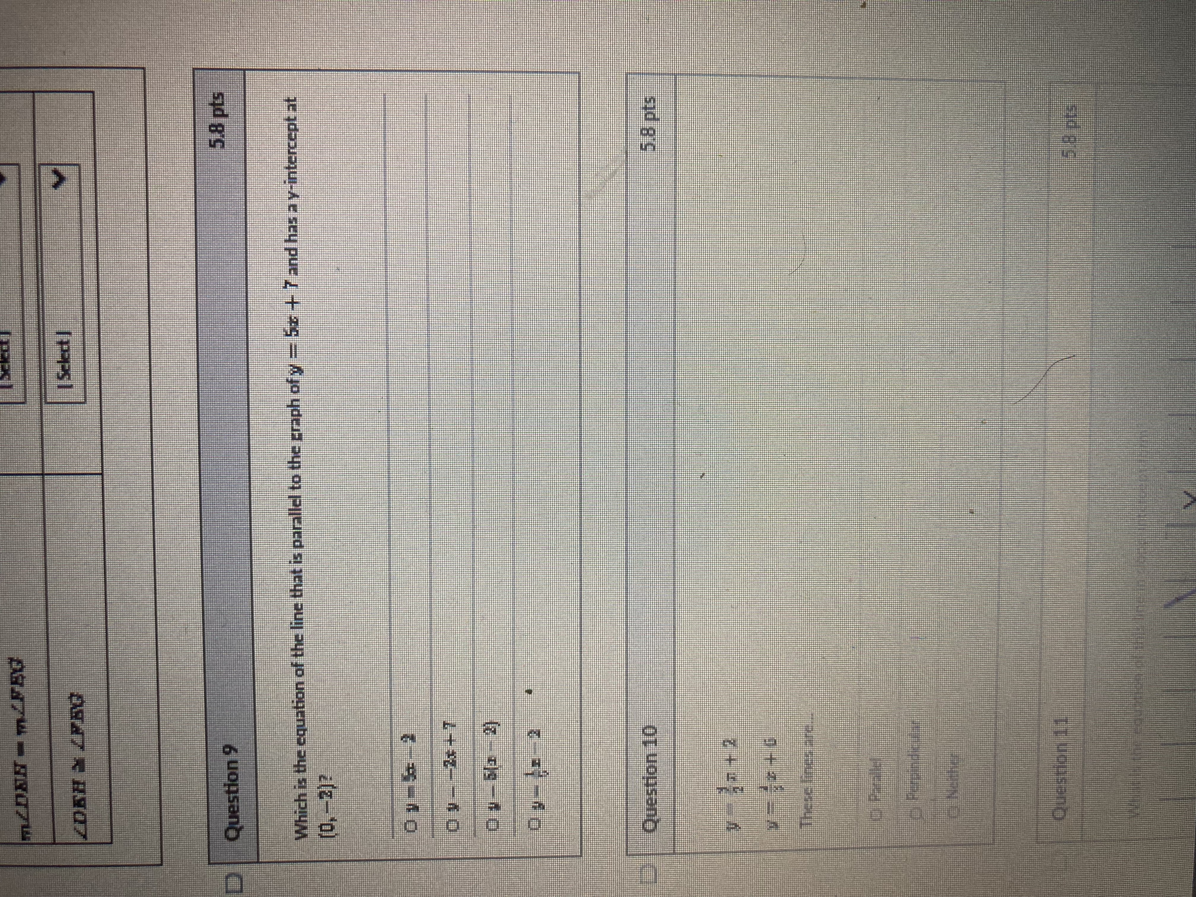 e fat the product of the slopes is O If the two
