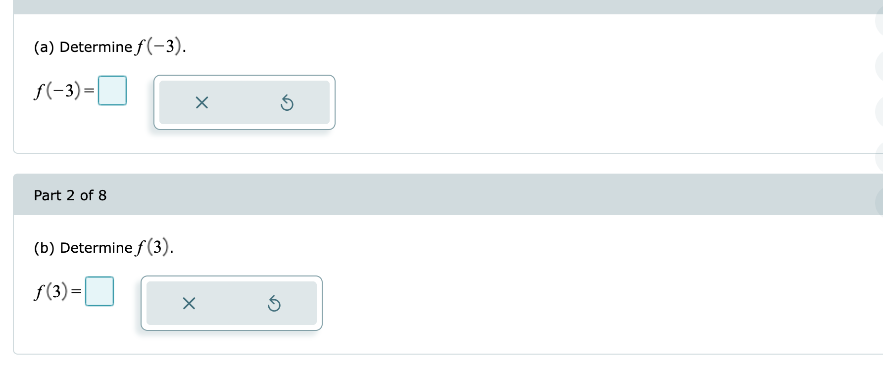 2 3 4 -2- -3-Part 1 0 The domain of the function
