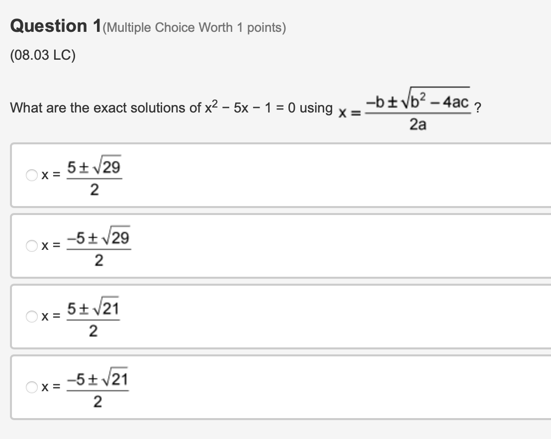  Question 1(Multiple Choice Worth 1 points) (08.03 LC) b +Vb? -