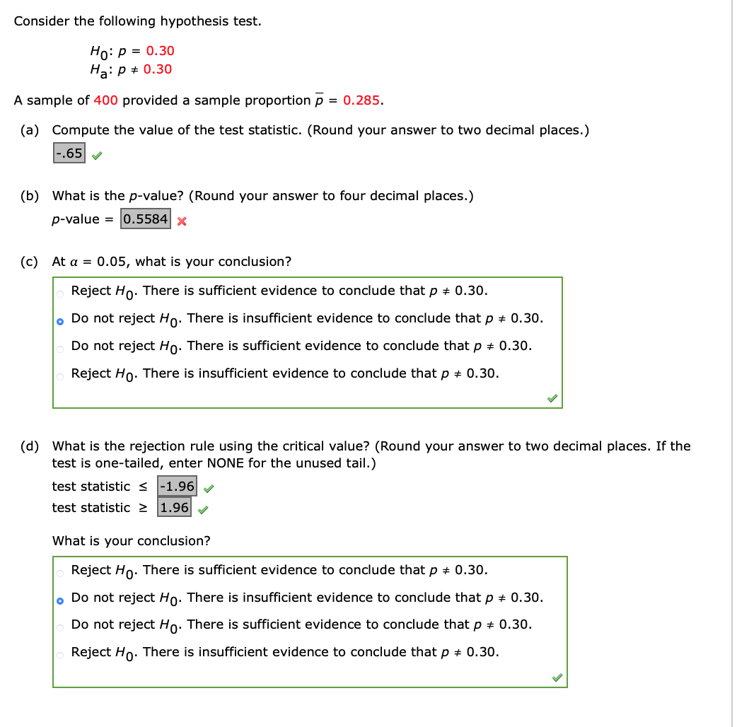can you answer the p-value that is incorrect (part b) Consider the