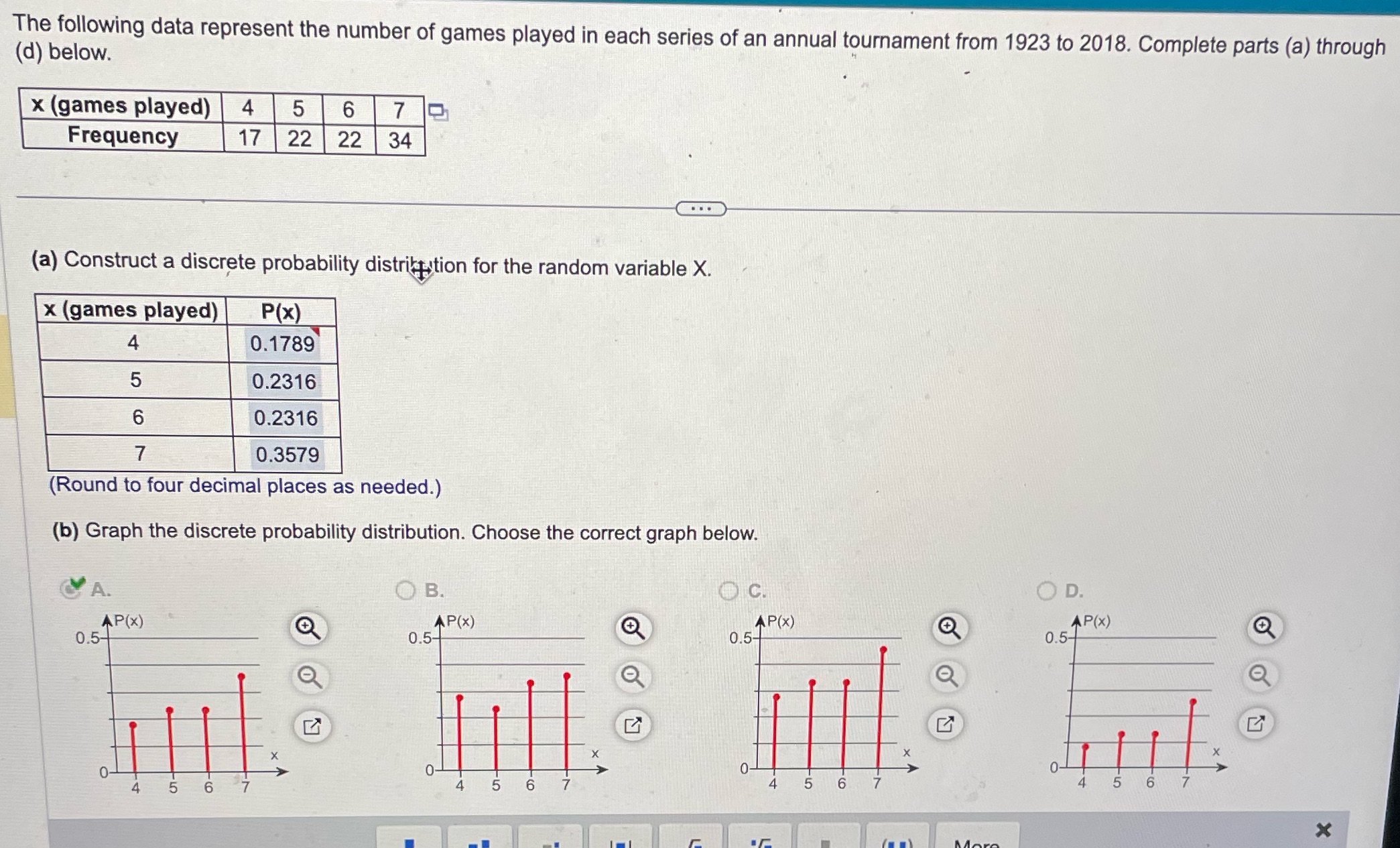 (c) Compute and interpret the mean of the random variable X.Interpret the