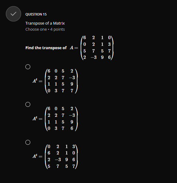 1) and b = (4, 0, -3) use a . b =
