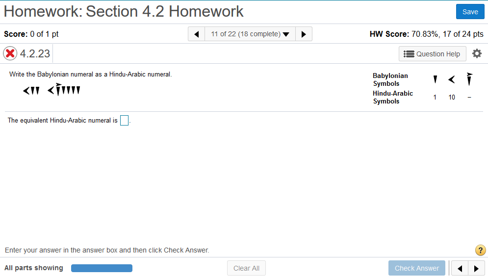 Can't solve this one either stuck Homework: Section 4.2 Homework Save Score: