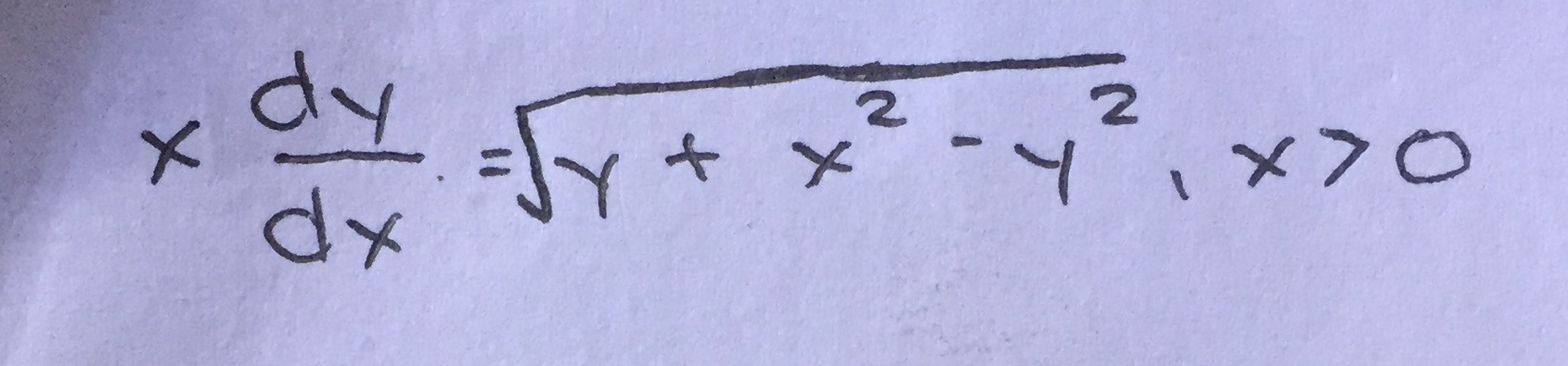 Solve the given differential equation by using an appropriate substitution. The DE