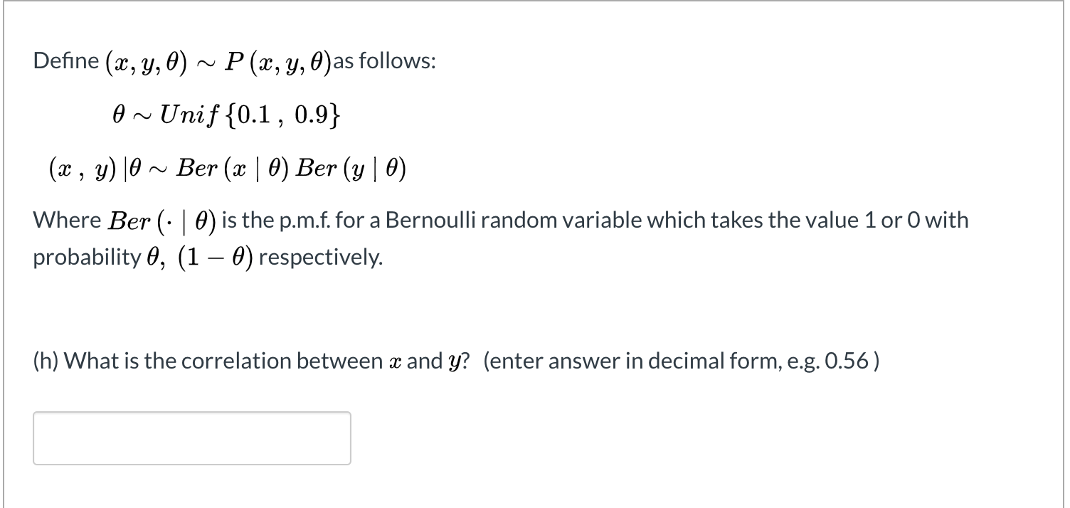 {0.1 , 0.9} (x , y) 10 ~ Ber (x | 0)