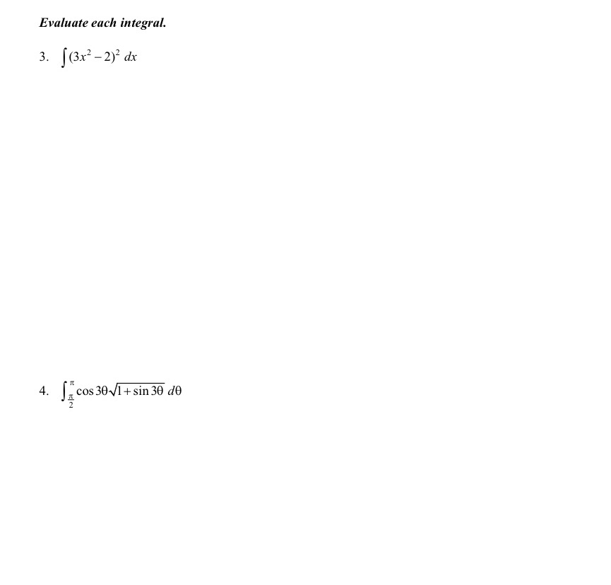 Evaluate integral \f
