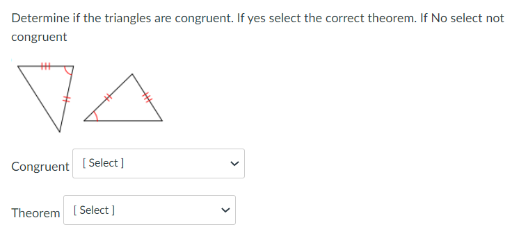 ARE TWO PARTS TO THE QUESTION. FOR THE CONGRUENT QUESTION, ALL YOU