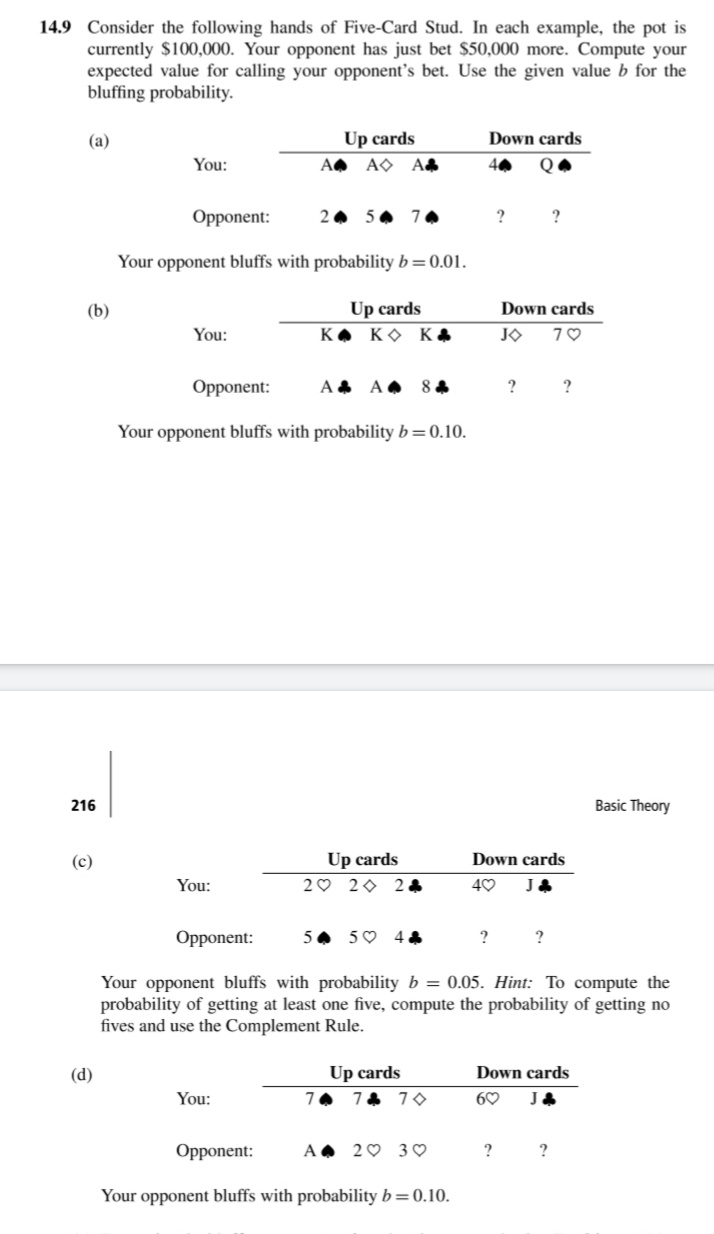 14.9 this is chance strategy and choice problem. Pls do step by