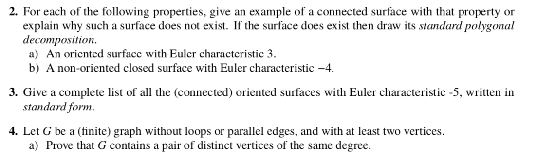 G be a connected graph. In lecture, we defined an Euler circuit