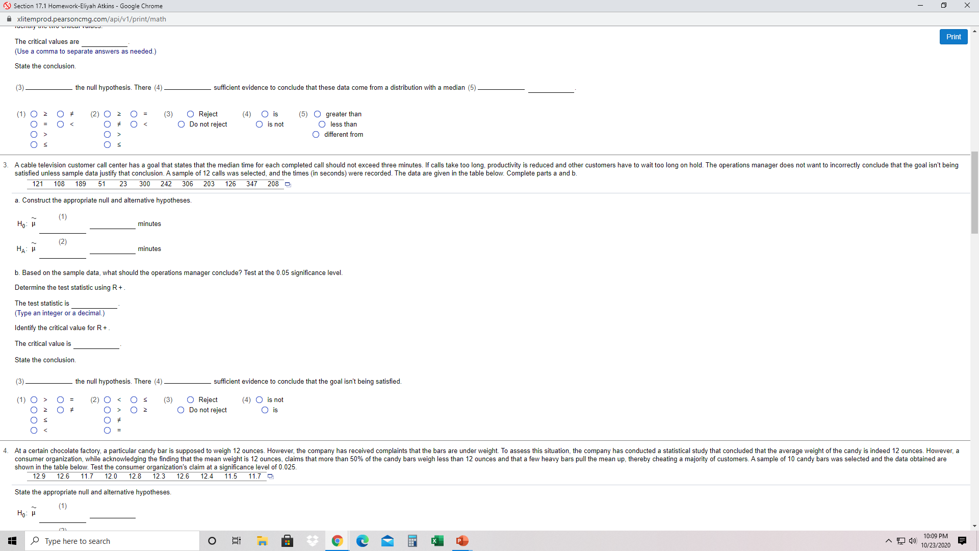 10/23/20 Instructor: Stephen Trouard Course: DAT 473 A Fall 2020 Assignment: Section