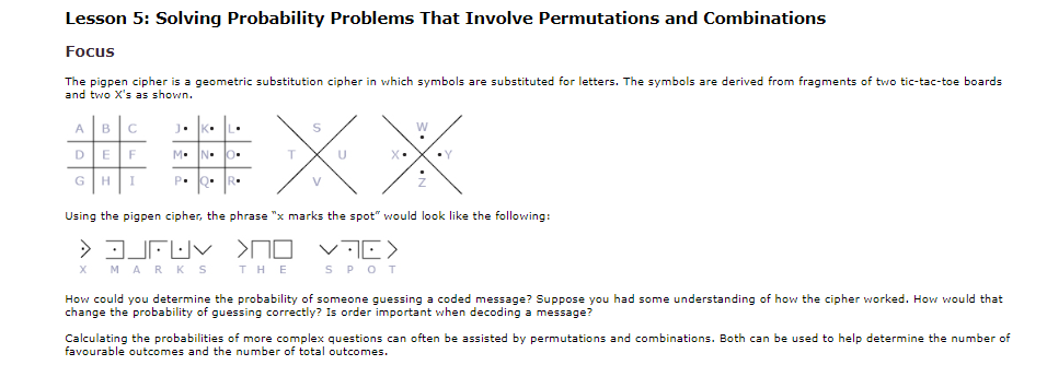 Fundamental counting principle, permutations, and combinations: Lesson 5: Solving Probability Problems That