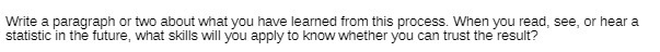 Write a paragraph or two about what you have learned from