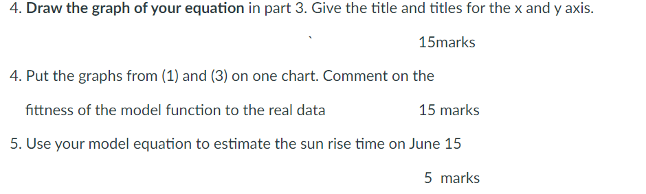 of sunrise as a decimal value, rounded to 2 decimal places. Complete