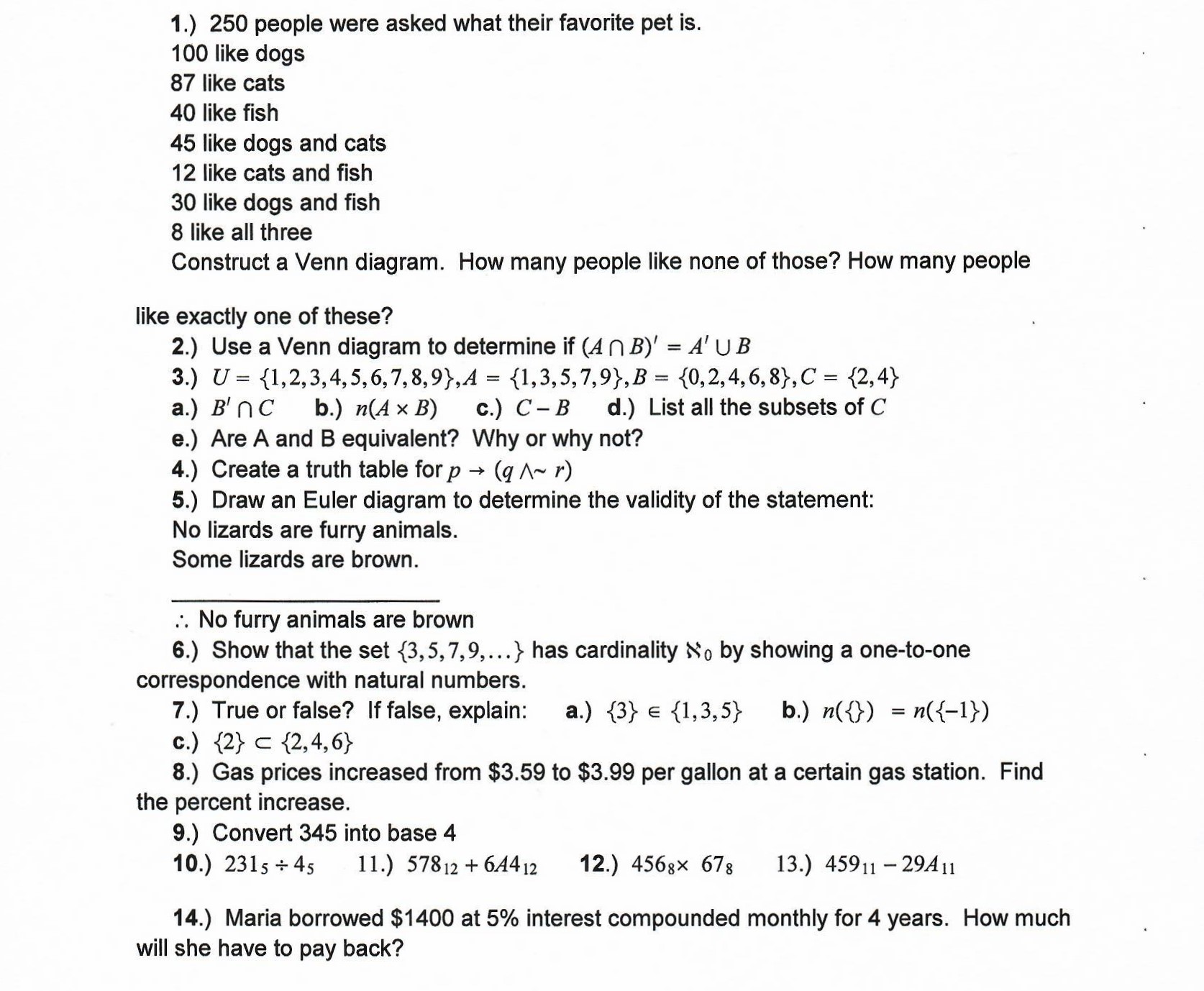 please answer these, you dont need to explain everything just short answers,