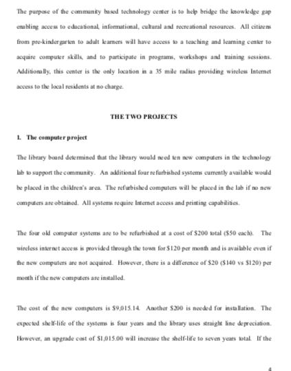 by a reimbursable grant affect the choice? Discuss the benefits of each