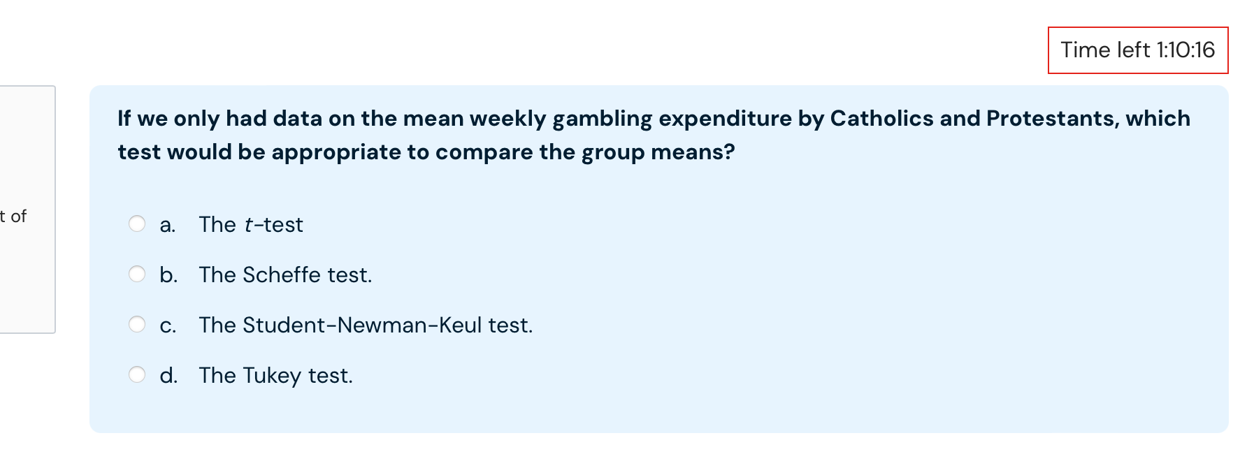 conducted an ANOVA analysis to compare the effects of three different dietary