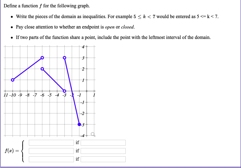Need help with this question Define a function f for the following