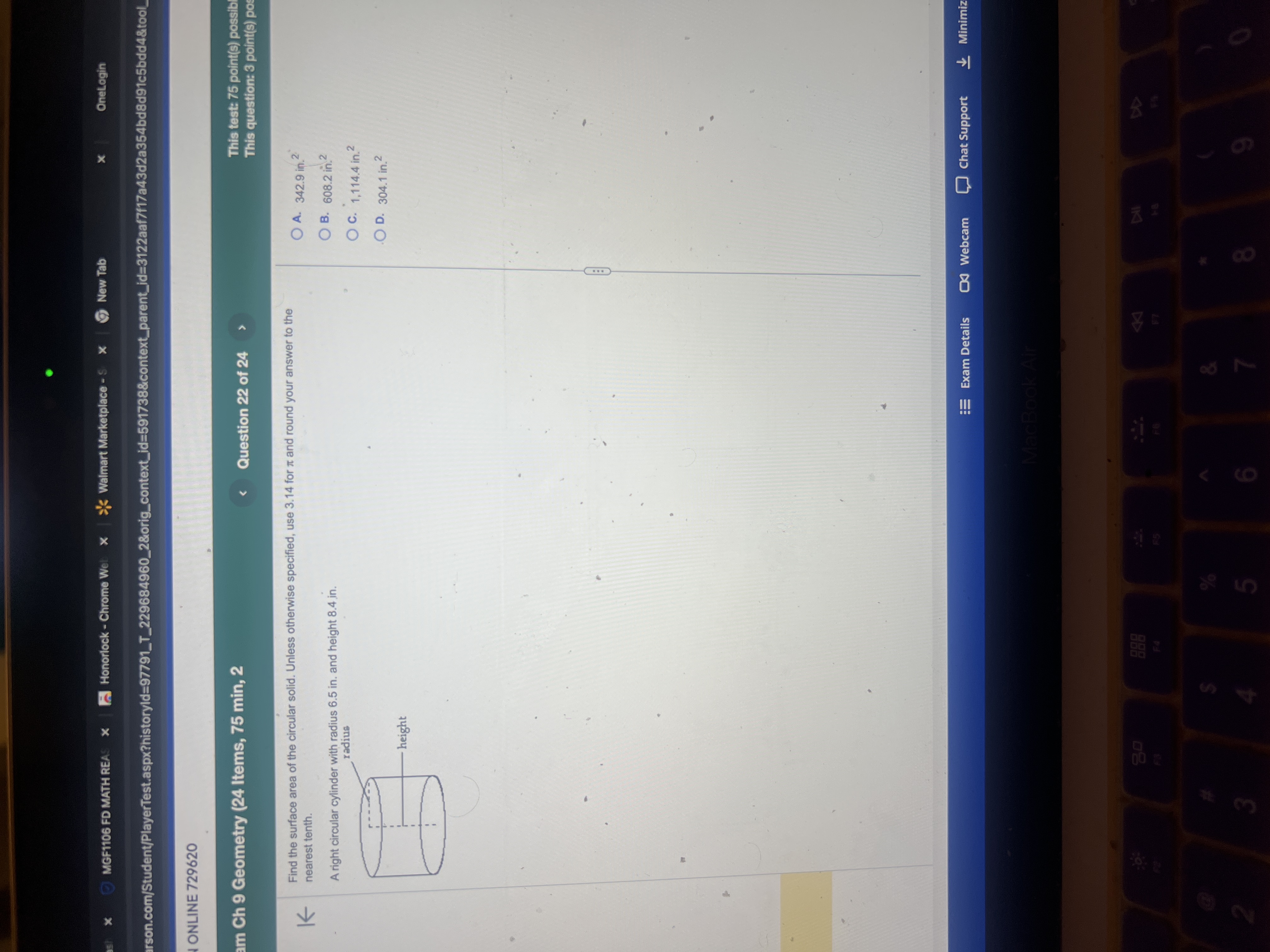 20 of 24 This test: 75 point(s) possible This question: 3 point(s)