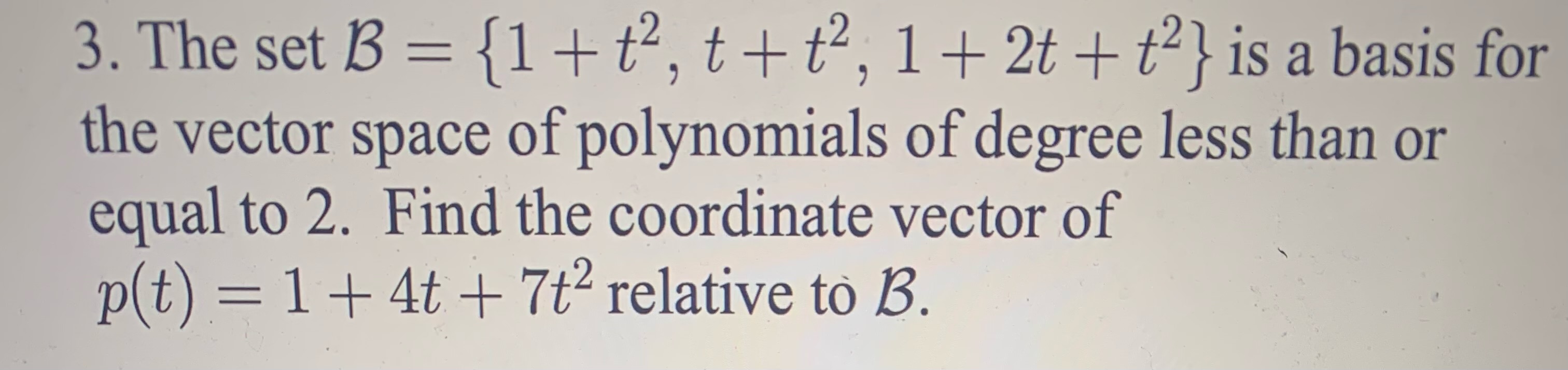 3. The set B = {1 + +2, t + +2,