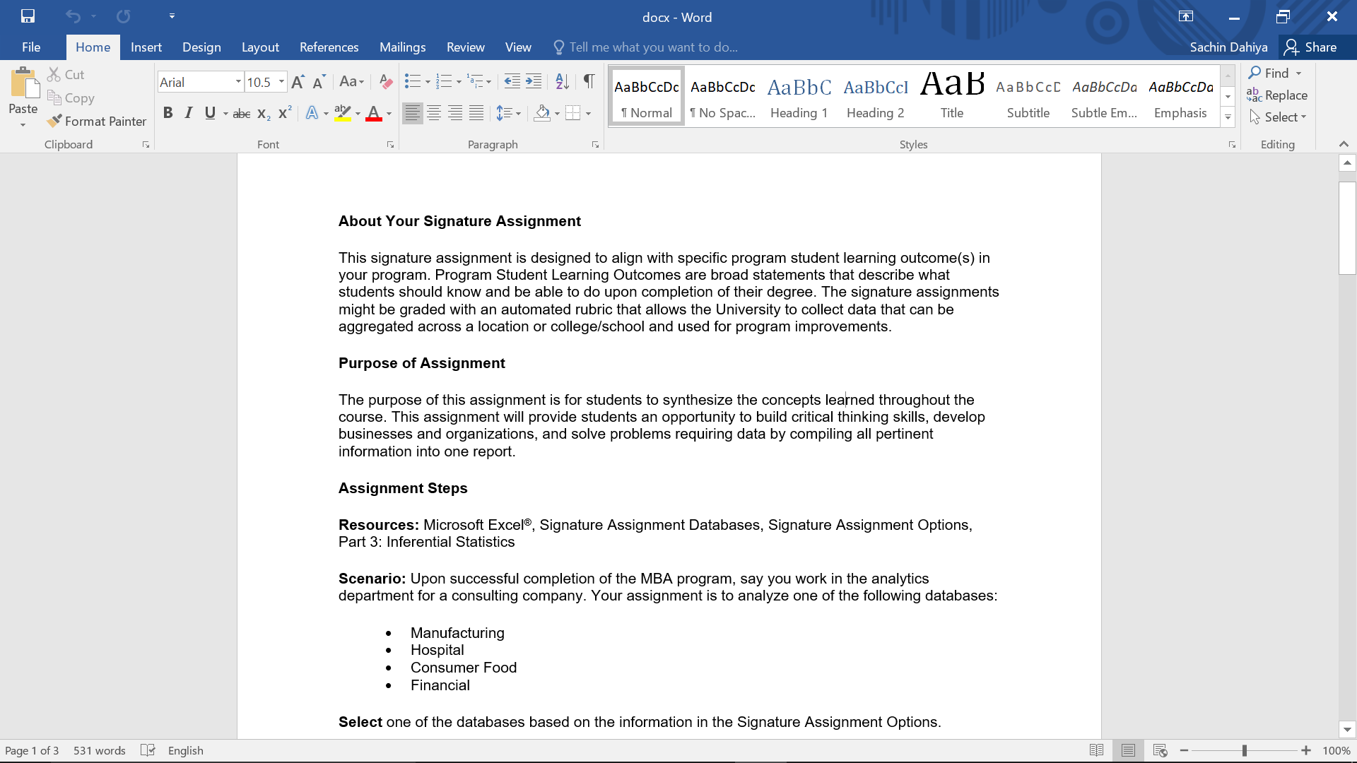  docx - Word X File Home Insert Design Layout References Mailings