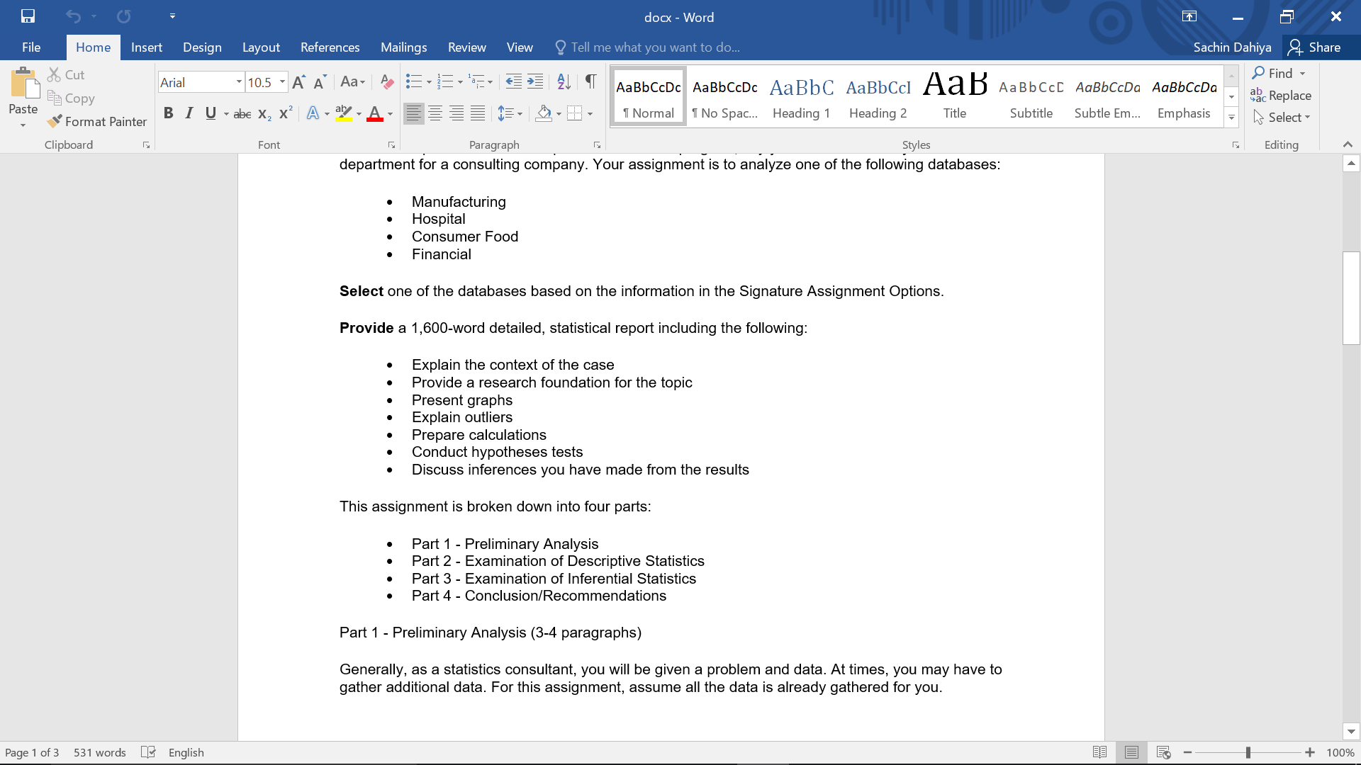 Review View Tell me what you want to do. Sachin Dahiya &