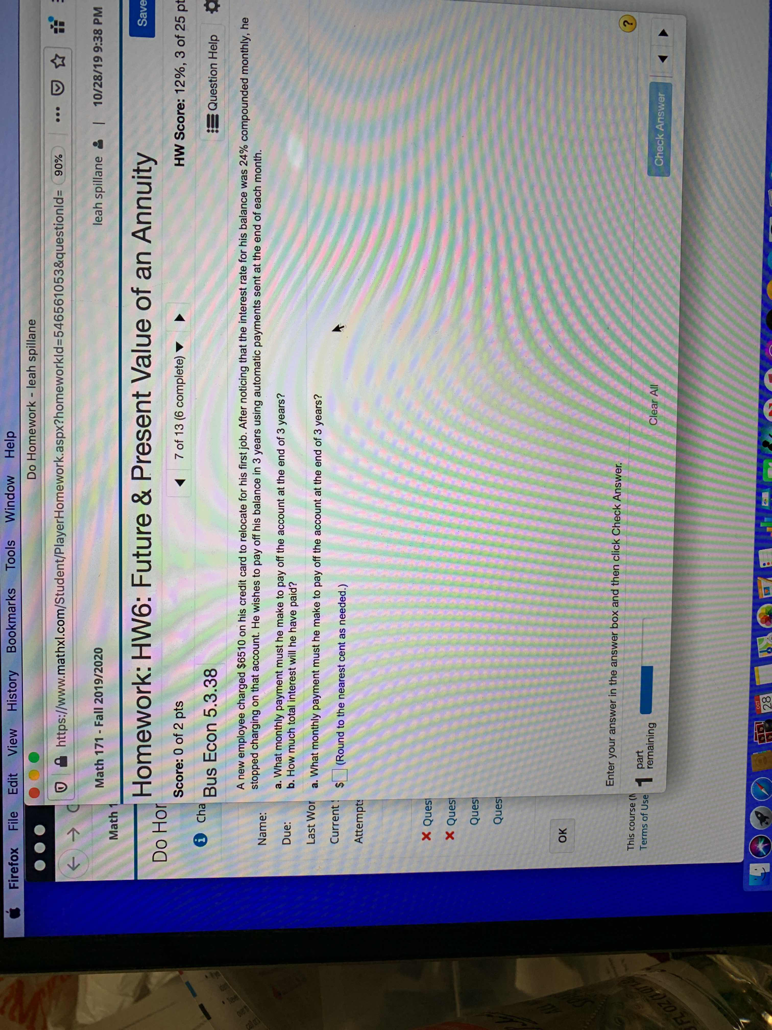  Firefox File Edit View History Bookmarks Tools Window Help Do Homework