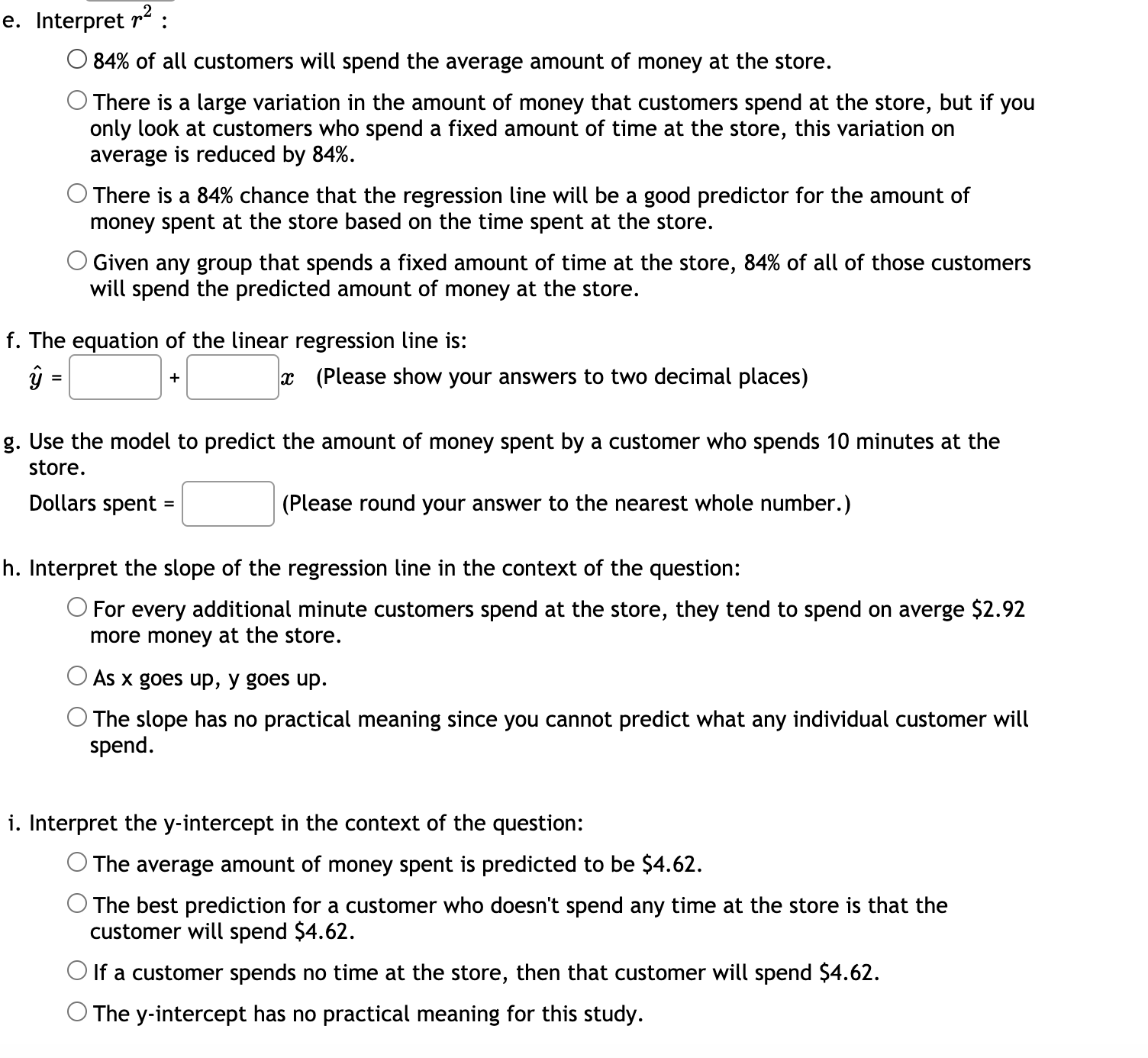 Thank you in advance. A grocery store manager did a study to