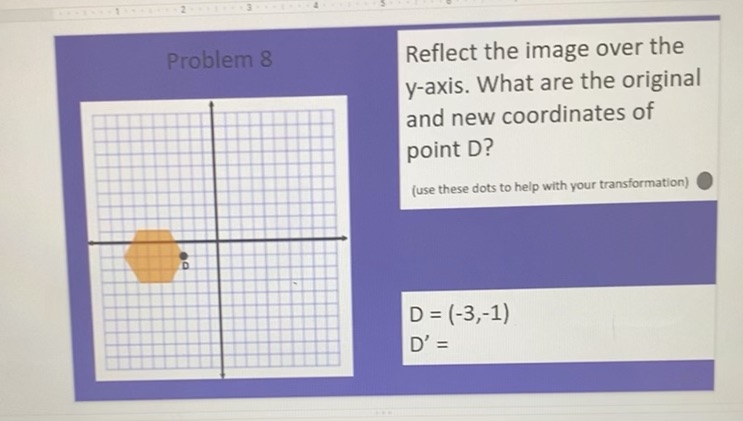 Can someone please help me ?? Problem 8 Reflect the image over