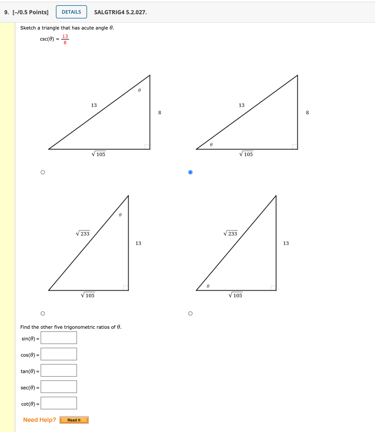 DETAILS LARPCALC9 4.3.074.MI. A tapered shaft has a diameter of 4 centimeters