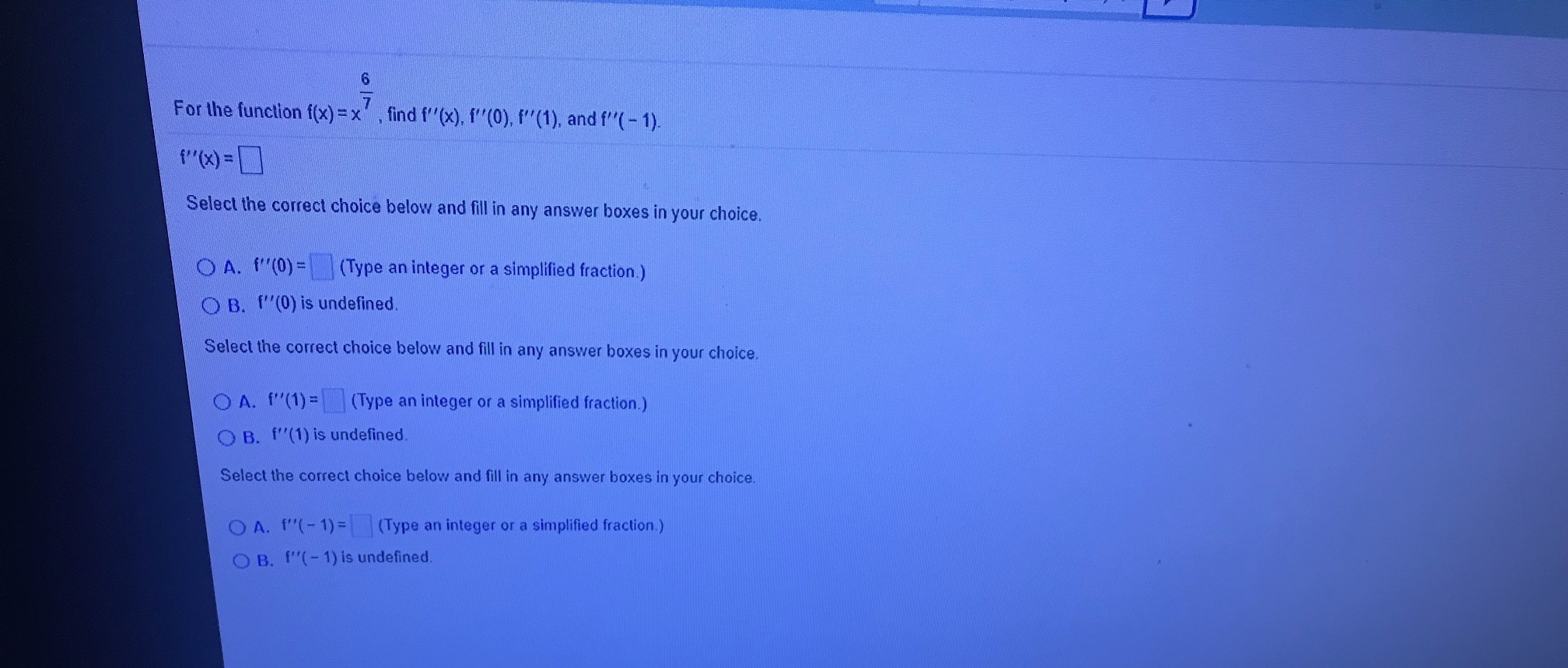 Please solve equation pictured below as quickly as possible: For the function