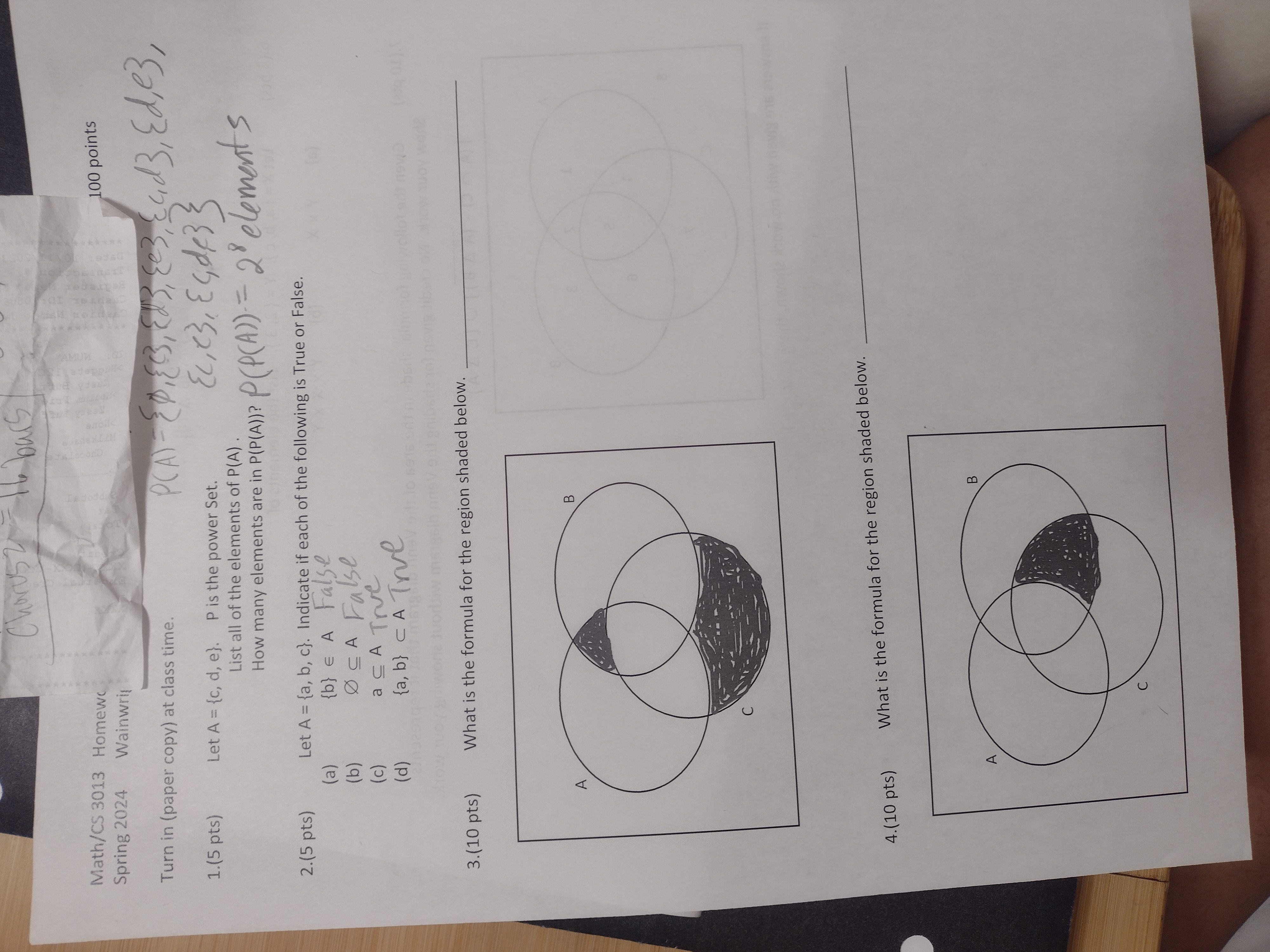  Chorus2 - the bars Math/CS 3013 Homewe 100 points Spring 2024