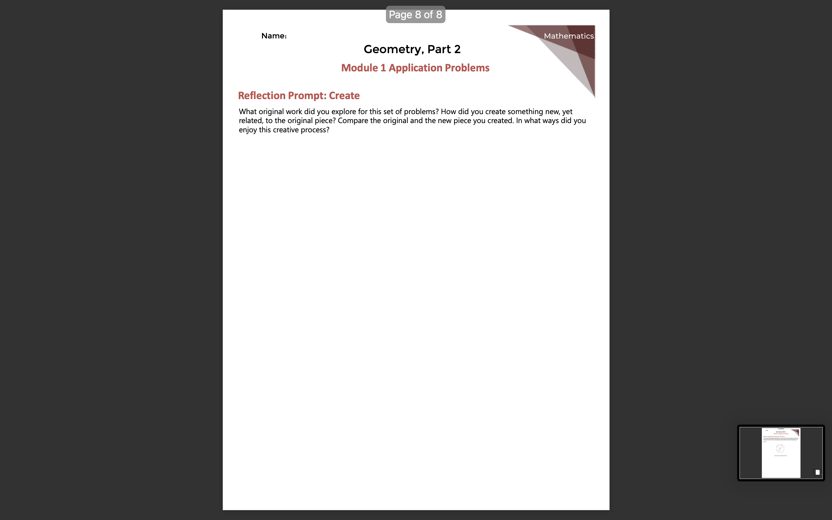 you will want to determine the lengths of each side to calculate