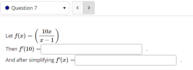 3 If f ( ) = 7x + 3 " find: f'(z)